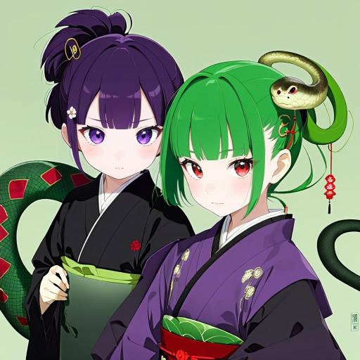 Illustration of Adagumo no saragimaru, len'en in the style of So-bin