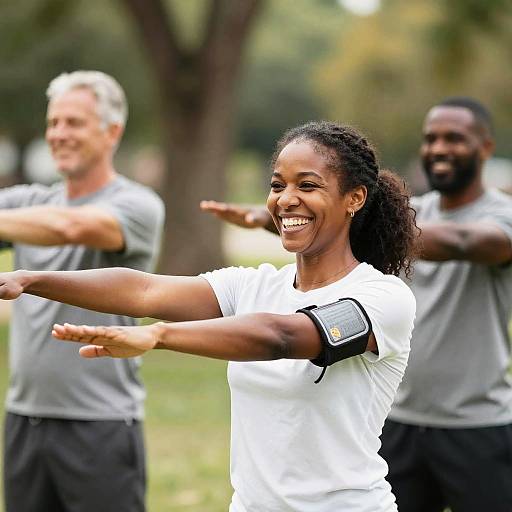 Joyful Workout in Sunlit Park