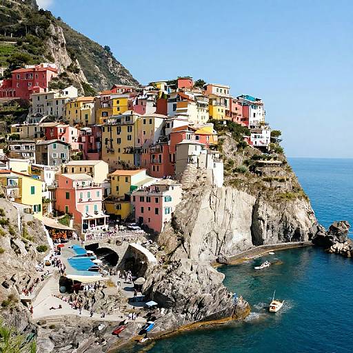Pastel Cliffside Houses Overlooking Amalfi