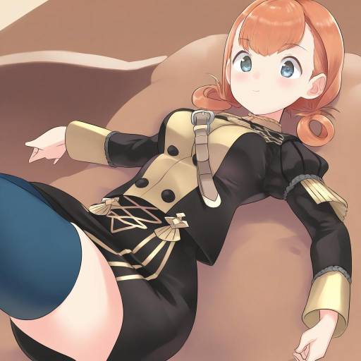 Illustration of Annette fantine dominic, fire emblem in the style of Takase muh