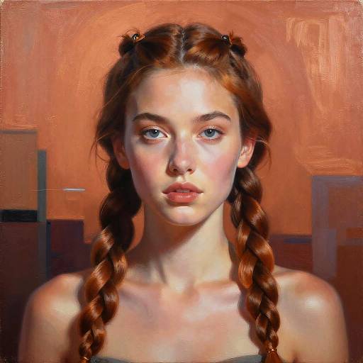 Surreal Braided Woman Portrait