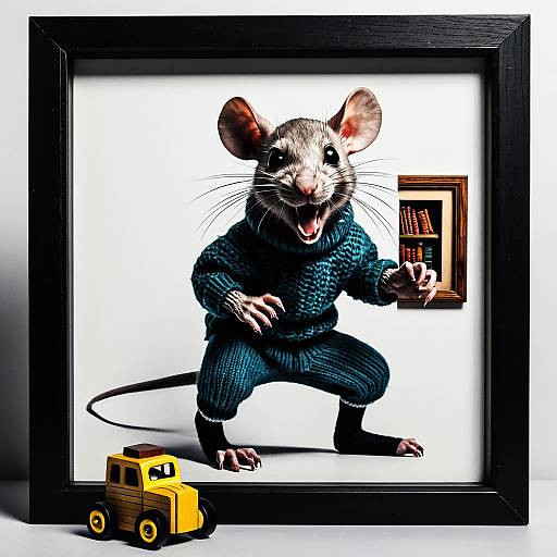 Horror-Themed Rat Digital Sticker