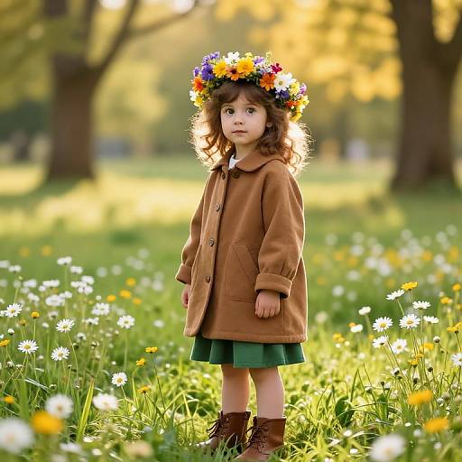 Young Girl in Sunny Meadow