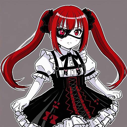 Illustration of Hanazono yurine, jashin-chan dropkick in the style of Ashita (2010)