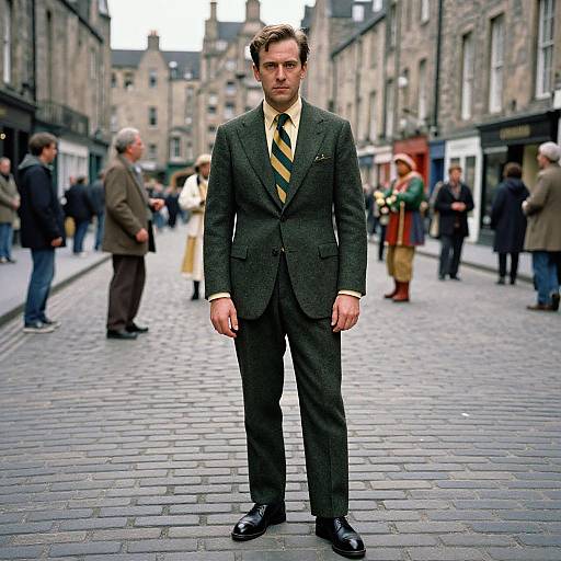 Confident Man in Vintage Streetwear