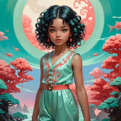 Epic Painting of a Stylish Young Girl Epic Painting of a Stylish Young Girl