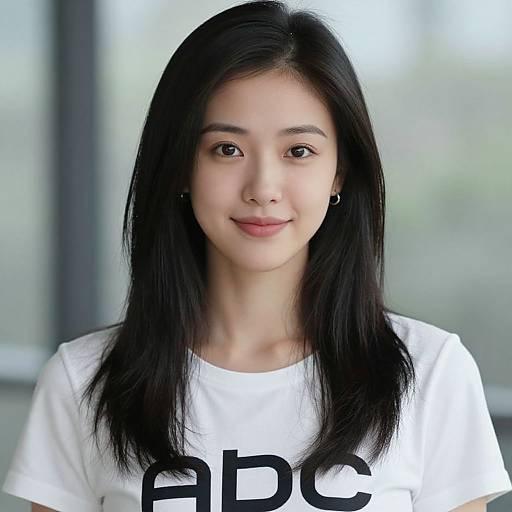 Realistic Portrait of Casual Party Girl