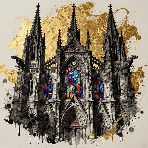 Nocturnal Cathedral of Melting Gargoyles