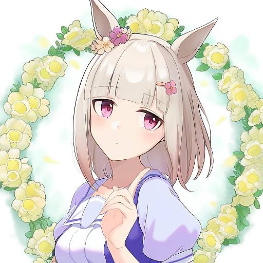 Illustration of Happy meek (umamusume), umamusume in the style of Ashita (2010)