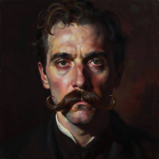 Ornate Surrealist Vincent Price Mustache