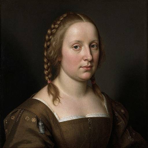 Albrecht Durer Style Braided Portrait