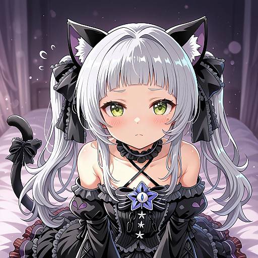 Illustration of Murasaki shion (gothic lolita), hololive in the style of Colonel aki