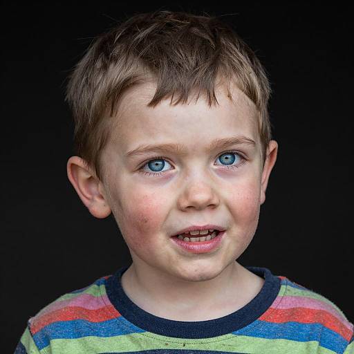 Vivid Portrait of a Young Boy