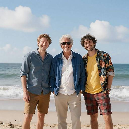 Three Friends Enjoying a Beach Day