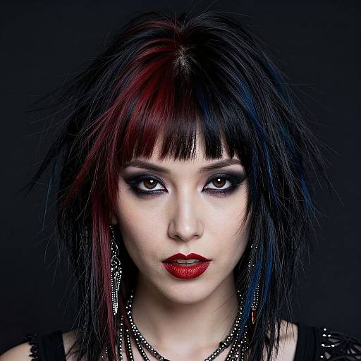 Closeup Portrait of Goth Woman