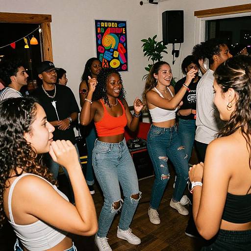 Vibrant Indoor Houseparty Scene