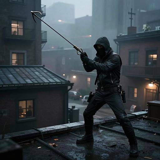 Rogue Assassin Grappling Hook Action