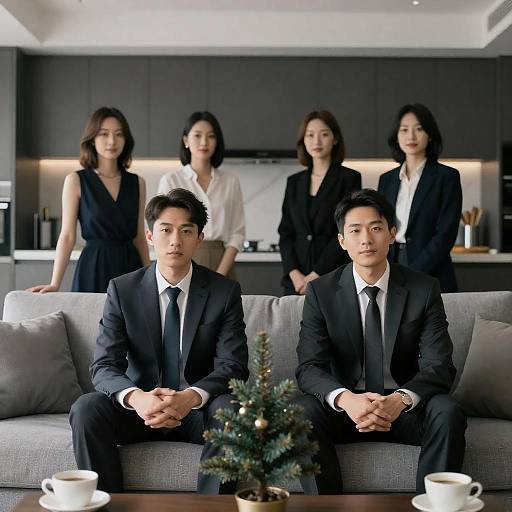 Modern Living Room Family Gathering