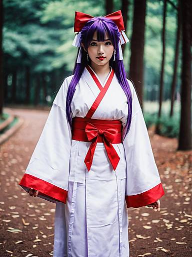 Lifestyle costume photo of Hakurei reimu (pc-98). Cosplay clothes