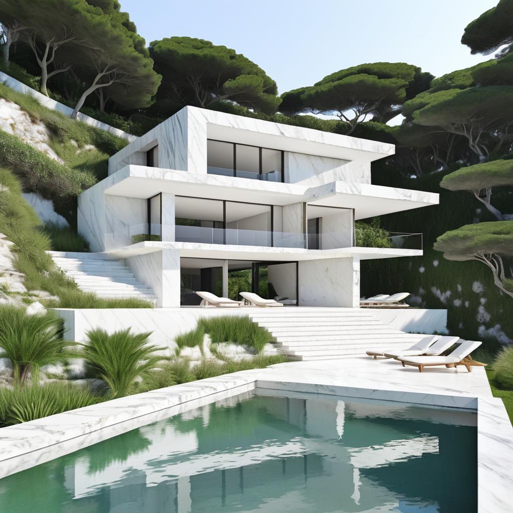 Elegant Marble House by the Coast