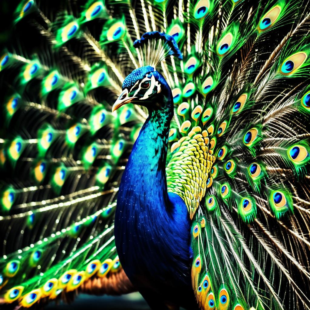 Ethereal Portrait of a Majestic Peacock