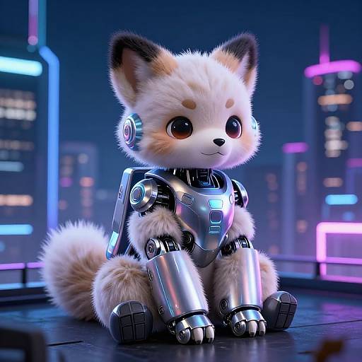 Furry Cyberpunk Companion Robot