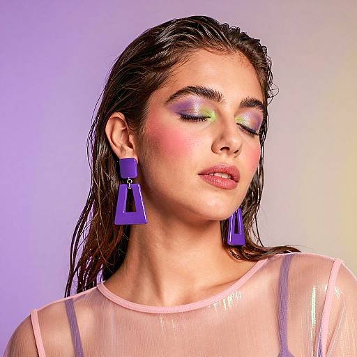 Woman with Iridescent Style and Colors