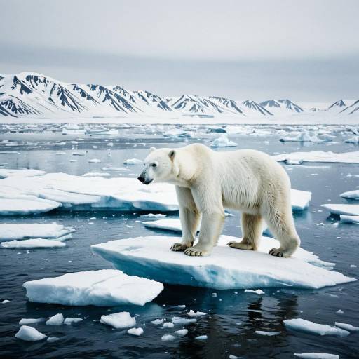Polar Bear on Arctic Ice Floe