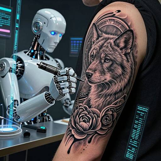 Futuristic AI Tattoo Artist