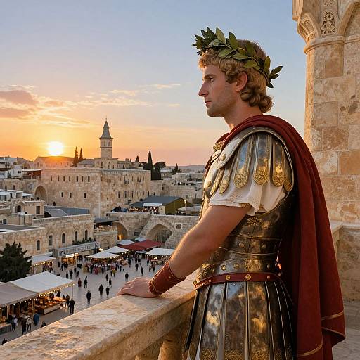 Pontius Roman Governor Overlooking Jerusalem
