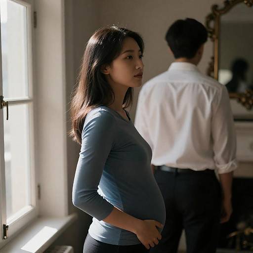 Intimate Moment by the Window