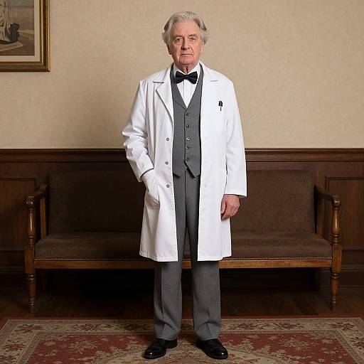 Elderly Doctor in Classic Attire