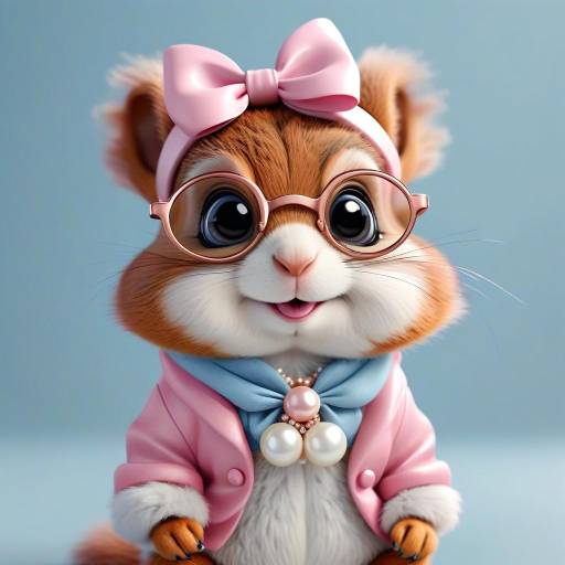 Adorable Copper Squirrel Cartoon Character