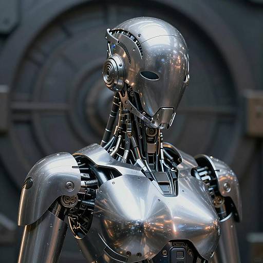 Futuristic Robot Portrait with Intricate Details