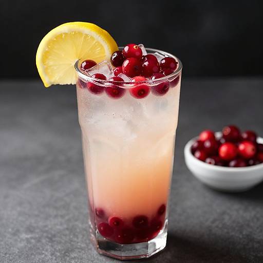 Cranberry Mojito with Popping Boba