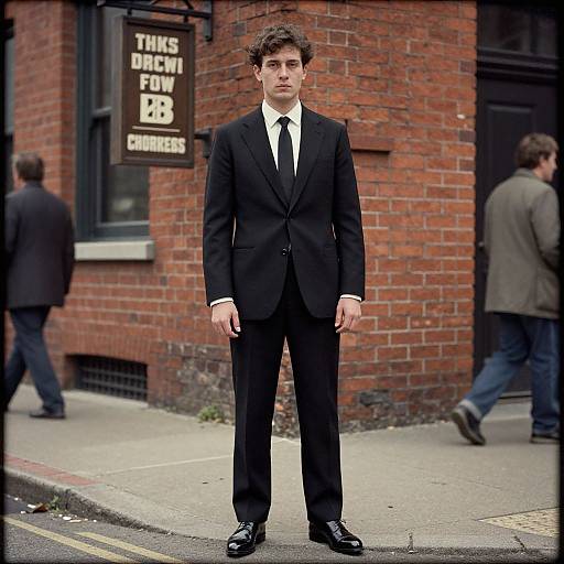 Vintage Street Portrait of Confident Man