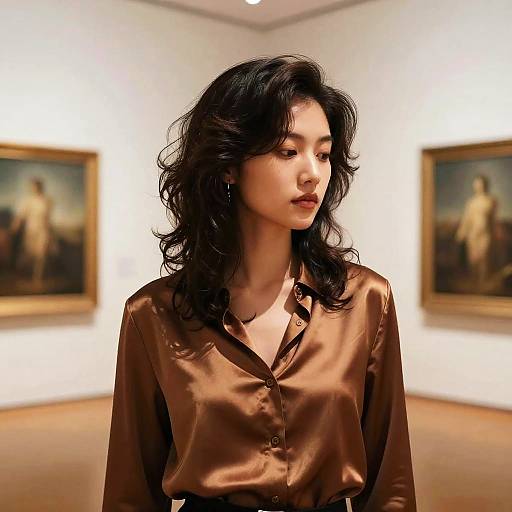 Elegant Modern Mullet Fashion Portrait