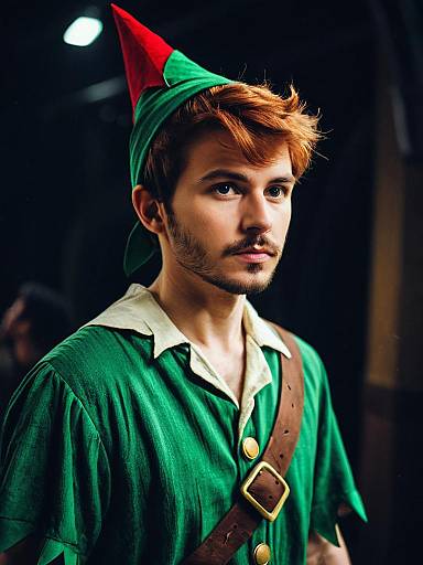 Man in Peter Pan Costume