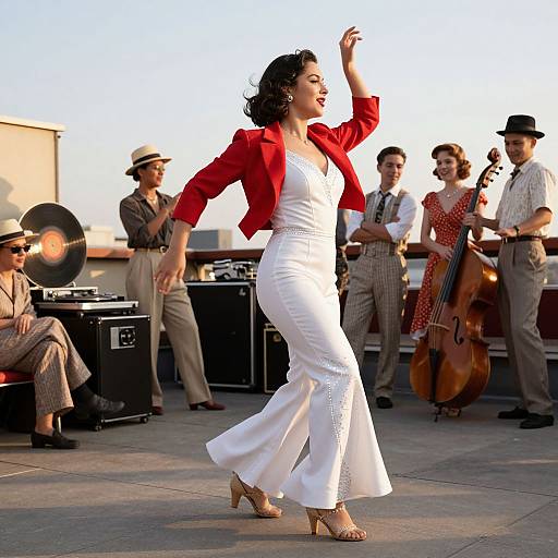 Retro Lindy Hop Dance at Rooftop Club