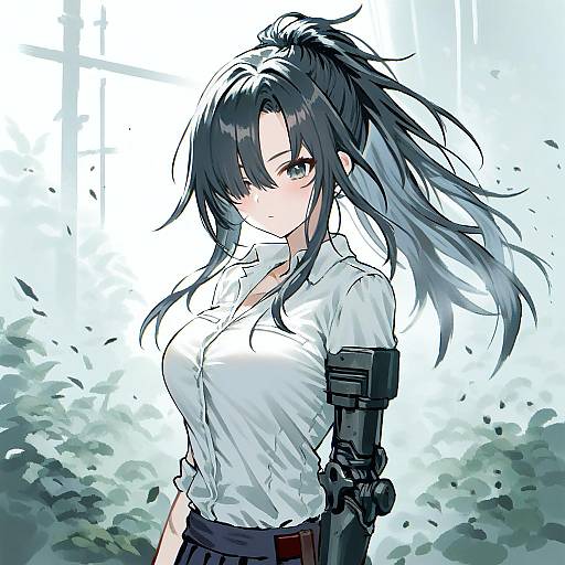 Illustration of Angelia (girls' frontline), girls' frontline in the style of Ama-tou