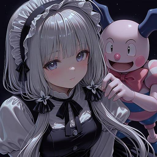 Illustration of Mr. mime, pokemon in the style of Nishimata aoi