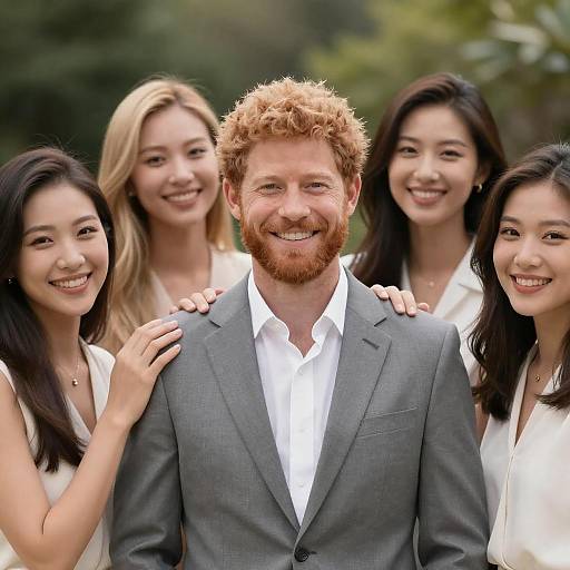Cheerful Group Portrait in Nature