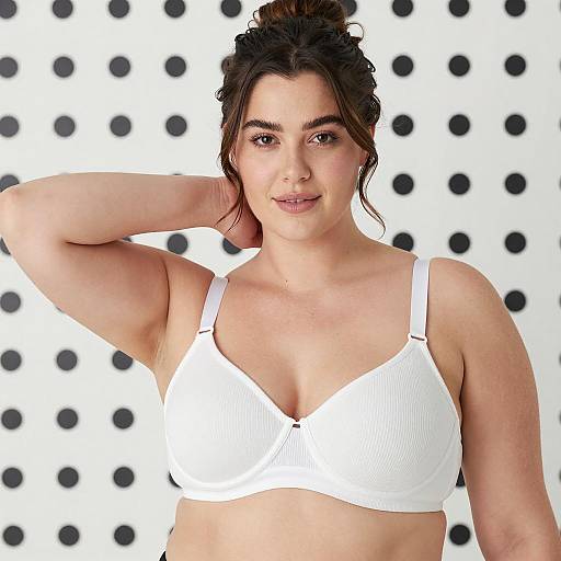 Curvy Woman in Chic Underwire Bra