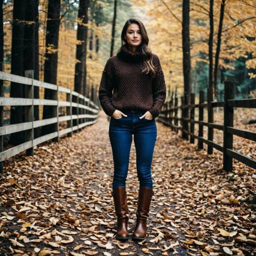 Autumn Fashion: Stylish Woman in Nature