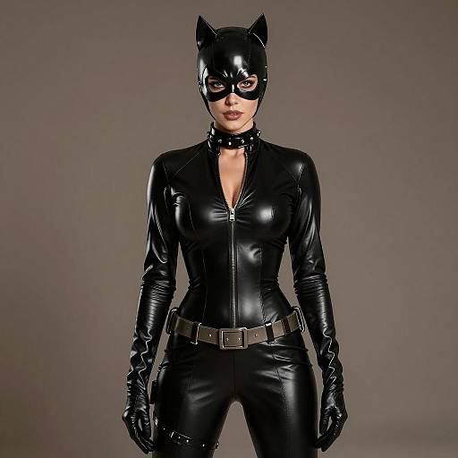 Photorealistic Catwoman Halloween Portrait