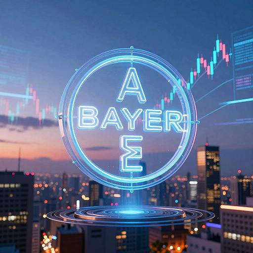 3D Holographic Bayer Stock Symbol