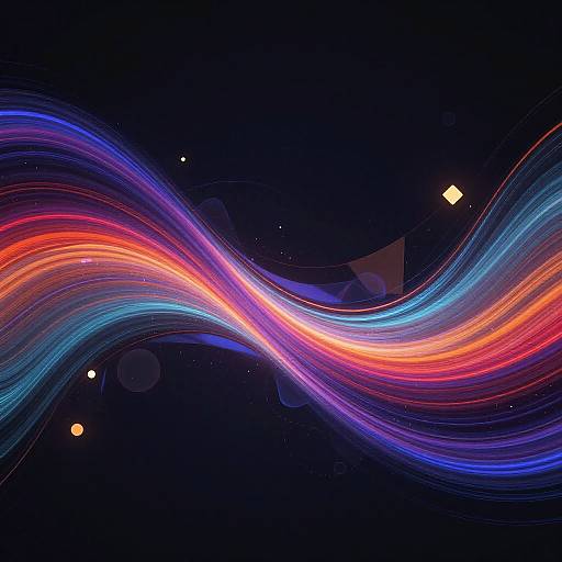 Vibrant AI Abstract Light Streams