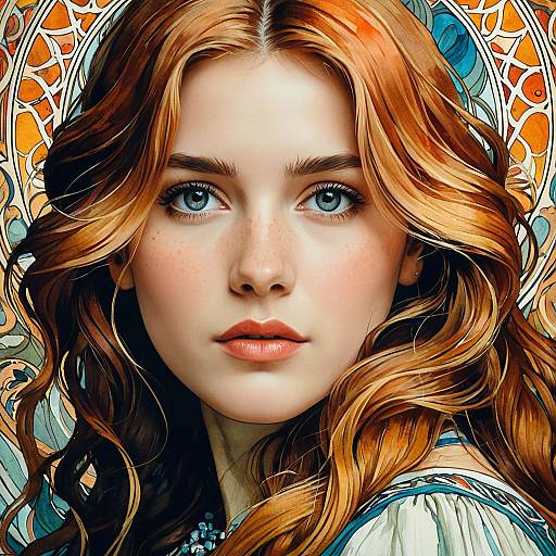 Vibrant Scandinavian Woman Portrait