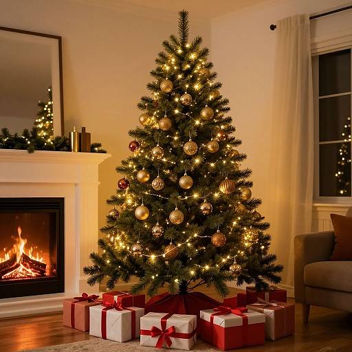 Festive Red Dress Christmas Tree