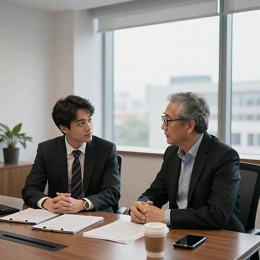 Two Executives in a Modern Office